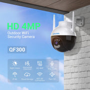ESCAM QF300 3MP Smart WiFi Telecamera IP Supporto Rilevamento umanoide AI/Tracciamento automatico/Archiviazione cloud/Visione notturna vocale bidirezionale, US Plug, UK Plug, AU Plug, EU Plug