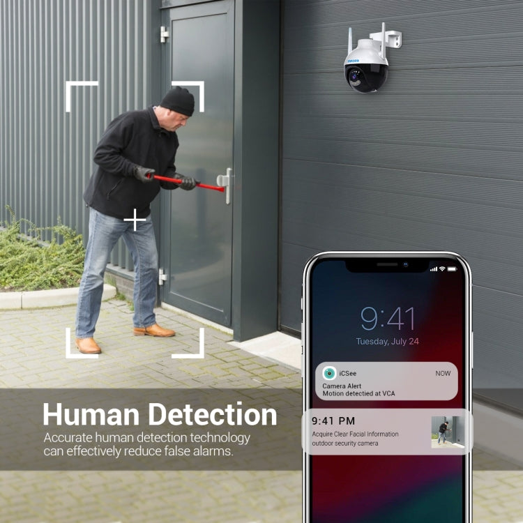 ESCAM QF300 Telecamera IP WiFi 3MP con AI e Visione Notturna