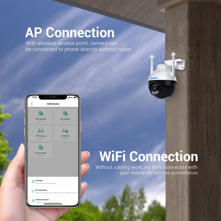 ESCAM QF300 Telecamera IP WiFi 3MP con AI e Visione Notturna