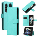 Custodia per telefono in pelle con flip in pelle di agnello con slot per penna, For Samsung Galaxy Z Fold4