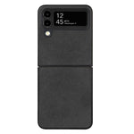Custodia per telefono piegata in pelle con trama in pelle di agnello, For Samsung Galaxy Z Flip4, For Samsung Galaxy Z Flip3 5G