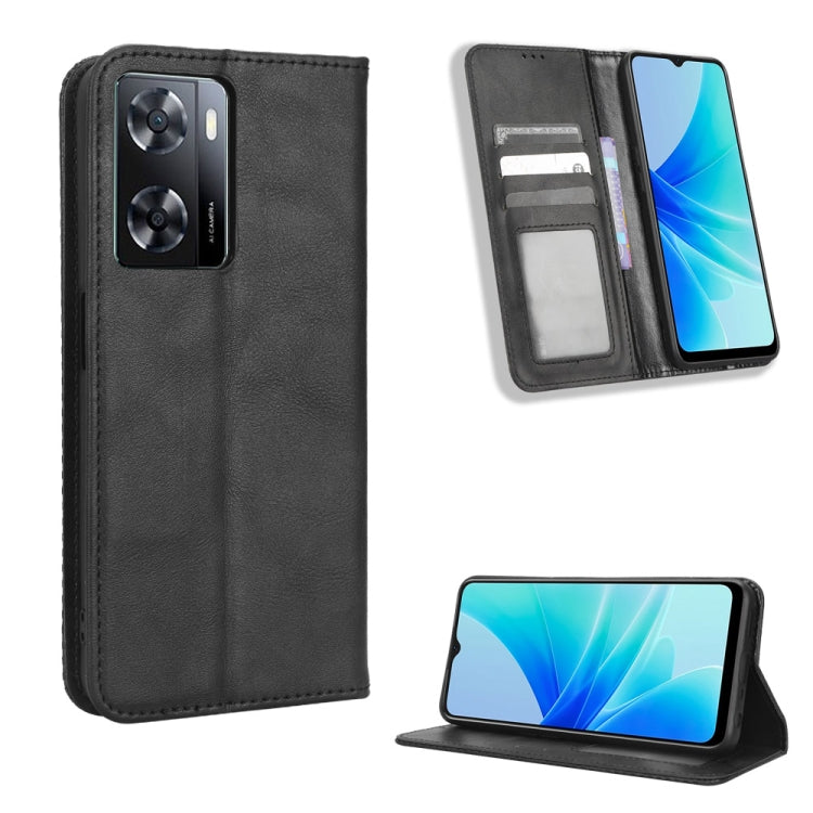 Custodia per telefono in pelle con trama retrò con fibbia magnetica, For Nothing Phone 1, For OPPO A57 5G / 4G, For OPPO A97 5G, For Realme GT2 Explorer Master, For TCL 30 XL, For vivo Y02s
