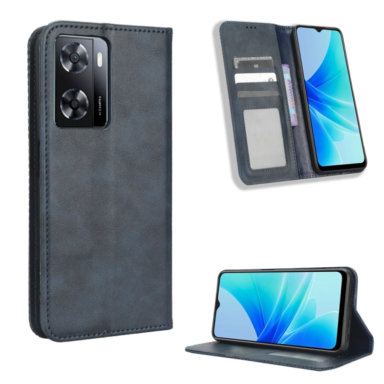 Custodia per telefono in pelle con trama retrò con fibbia magnetica, For Nothing Phone 1, For OPPO A57 5G / 4G, For OPPO A97 5G, For Realme GT2 Explorer Master, For TCL 30 XL, For vivo Y02s