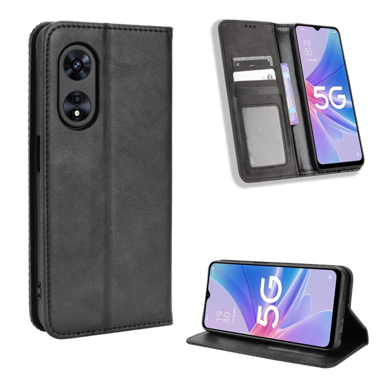 Custodia per telefono in pelle con trama retrò con fibbia magnetica, For Nothing Phone 1, For OPPO A57 5G / 4G, For OPPO A97 5G, For Realme GT2 Explorer Master, For TCL 30 XL, For vivo Y02s