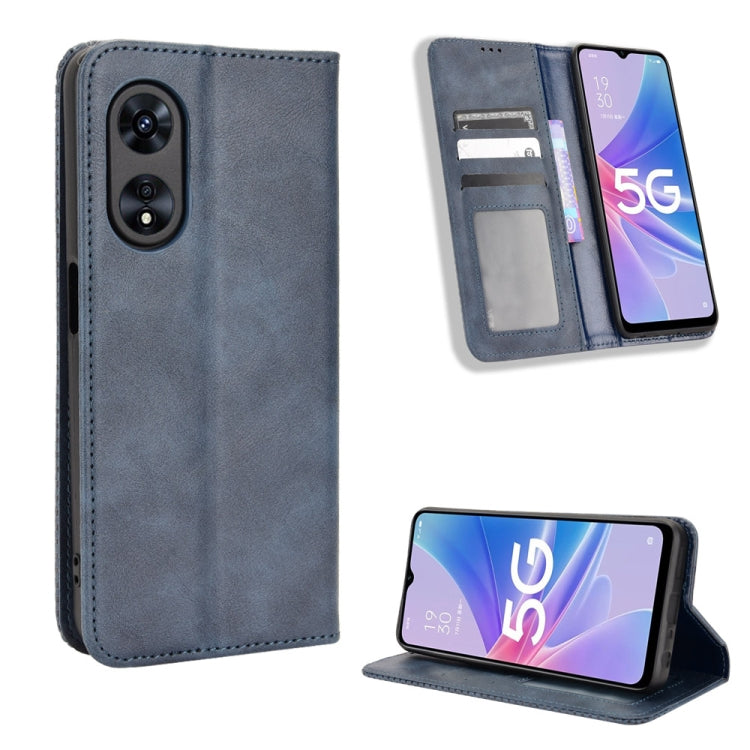 Custodia per telefono in pelle con trama retrò con fibbia magnetica, For Nothing Phone 1, For OPPO A57 5G / 4G, For OPPO A97 5G, For Realme GT2 Explorer Master, For TCL 30 XL, For vivo Y02s