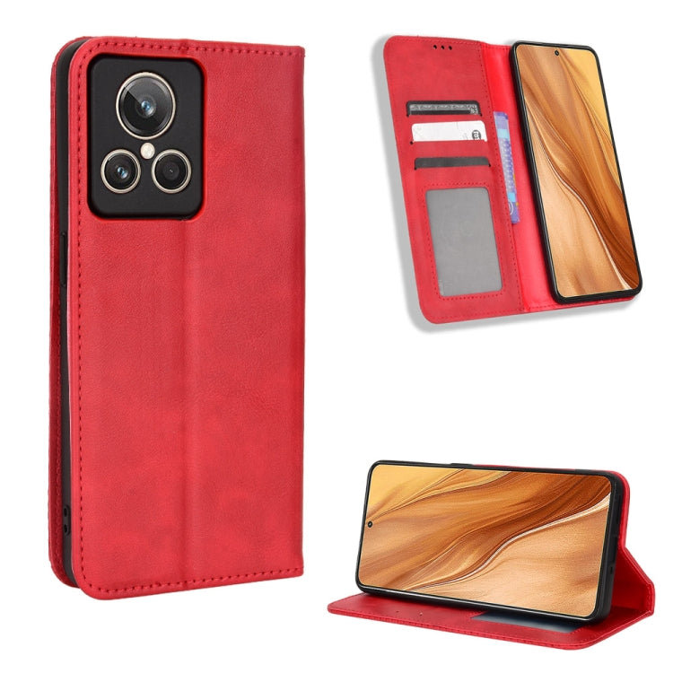 Custodia per telefono in pelle con trama retrò con fibbia magnetica, For Nothing Phone 1, For OPPO A57 5G / 4G, For OPPO A97 5G, For Realme GT2 Explorer Master, For TCL 30 XL, For vivo Y02s