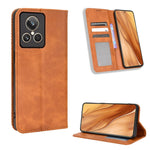 Custodia per telefono in pelle con trama retrò con fibbia magnetica, For Nothing Phone 1, For OPPO A57 5G / 4G, For OPPO A97 5G, For Realme GT2 Explorer Master, For TCL 30 XL, For vivo Y02s