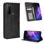 Custodia per telefono in pelle con trama retrò con fibbia magnetica, For Nothing Phone 1, For OPPO A57 5G / 4G, For OPPO A97 5G, For Realme GT2 Explorer Master, For TCL 30 XL, For vivo Y02s