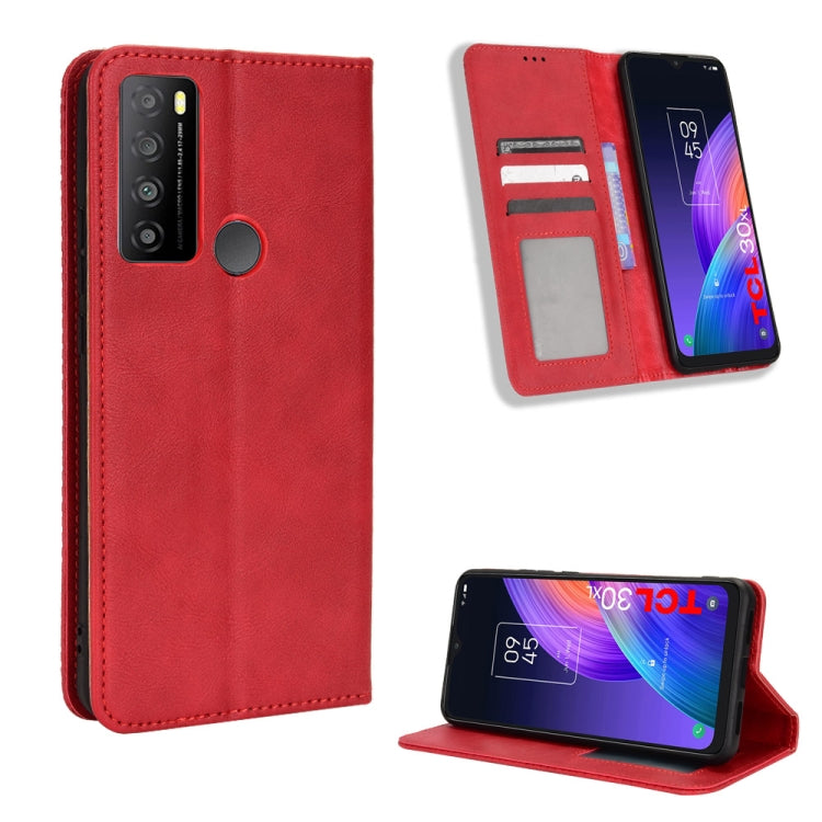 Custodia per telefono in pelle con trama retrò con fibbia magnetica, For Nothing Phone 1, For OPPO A57 5G / 4G, For OPPO A97 5G, For Realme GT2 Explorer Master, For TCL 30 XL, For vivo Y02s