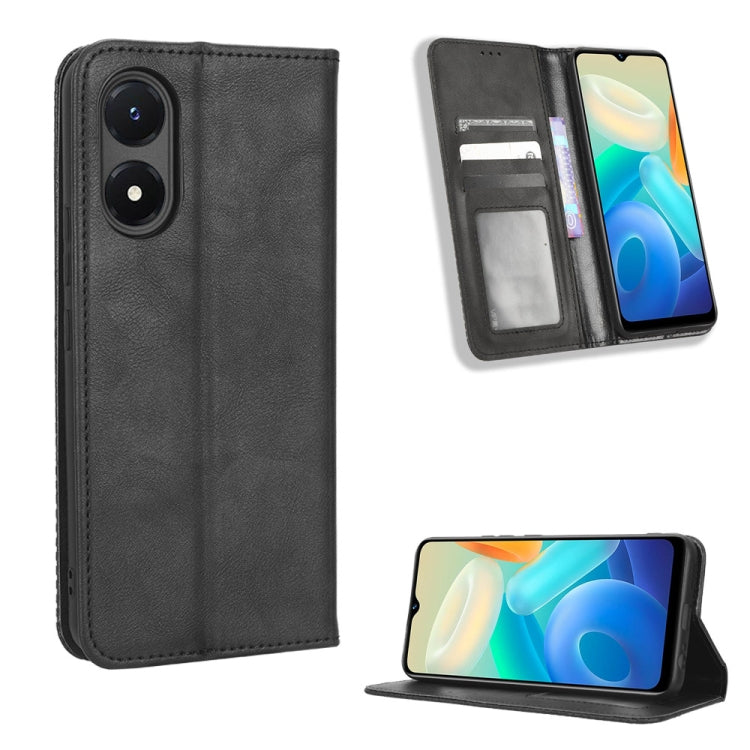 Custodia per telefono in pelle con trama retrò con fibbia magnetica, For Nothing Phone 1, For OPPO A57 5G / 4G, For OPPO A97 5G, For Realme GT2 Explorer Master, For TCL 30 XL, For vivo Y02s