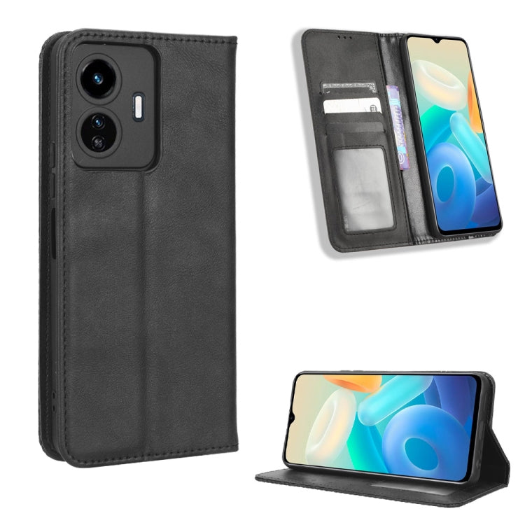 Custodia per telefono in pelle con trama retrò con fibbia magnetica, For vivo Y77 5G, For Infinix Note 12 G96, For Infinix Note 12 VIP, For Infinix Note 12i, For Tecno Camon 19 Pro, For Tecno Camon 19