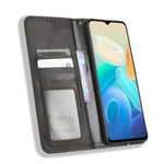 Custodia per telefono in pelle con trama retrò con fibbia magnetica, For vivo Y77 5G, For Infinix Note 12 G96, For Infinix Note 12 VIP, For Infinix Note 12i, For Tecno Camon 19 Pro, For Tecno Camon 19