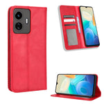 Custodia per telefono in pelle con trama retrò con fibbia magnetica, For vivo Y77 5G, For Infinix Note 12 G96, For Infinix Note 12 VIP, For Infinix Note 12i, For Tecno Camon 19 Pro, For Tecno Camon 19