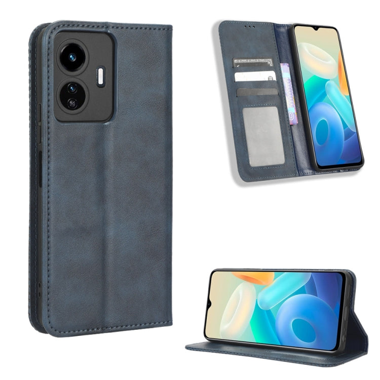 Custodia per telefono in pelle con trama retrò con fibbia magnetica, For vivo Y77 5G, For Infinix Note 12 G96, For Infinix Note 12 VIP, For Infinix Note 12i, For Tecno Camon 19 Pro, For Tecno Camon 19