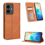Custodia per telefono in pelle con trama retrò con fibbia magnetica, For vivo Y77 5G, For Infinix Note 12 G96, For Infinix Note 12 VIP, For Infinix Note 12i, For Tecno Camon 19 Pro, For Tecno Camon 19