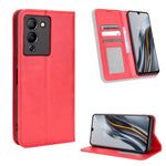 Custodia per telefono in pelle con trama retrò con fibbia magnetica, For vivo Y77 5G, For Infinix Note 12 G96, For Infinix Note 12 VIP, For Infinix Note 12i, For Tecno Camon 19 Pro, For Tecno Camon 19