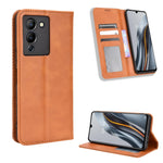 Custodia per telefono in pelle con trama retrò con fibbia magnetica, For vivo Y77 5G, For Infinix Note 12 G96, For Infinix Note 12 VIP, For Infinix Note 12i, For Tecno Camon 19 Pro, For Tecno Camon 19