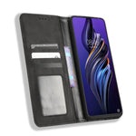 Custodia per telefono in pelle con trama retrò con fibbia magnetica, For Tecno Pova3, For Tecno Spark 9 Pro, For ASUS ROG Phone 6 / 6 Pro, For ASUS Zenfone 9, For Huawei nova Y90, For Cubot X50