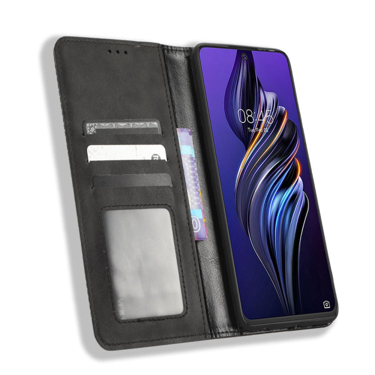 Custodia per telefono in pelle con trama retrò con fibbia magnetica, For Tecno Pova3, For Tecno Spark 9 Pro, For ASUS ROG Phone 6 / 6 Pro, For ASUS Zenfone 9, For Huawei nova Y90, For Cubot X50