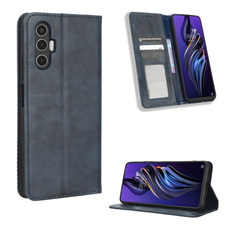 Custodia per telefono in pelle con trama retrò con fibbia magnetica, For Tecno Pova3, For Tecno Spark 9 Pro, For ASUS ROG Phone 6 / 6 Pro, For ASUS Zenfone 9, For Huawei nova Y90, For Cubot X50