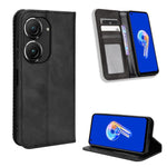 Custodia per telefono in pelle con trama retrò con fibbia magnetica, For Tecno Pova3, For Tecno Spark 9 Pro, For ASUS ROG Phone 6 / 6 Pro, For ASUS Zenfone 9, For Huawei nova Y90, For Cubot X50