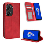 Custodia per telefono in pelle con trama retrò con fibbia magnetica, For Tecno Pova3, For Tecno Spark 9 Pro, For ASUS ROG Phone 6 / 6 Pro, For ASUS Zenfone 9, For Huawei nova Y90, For Cubot X50