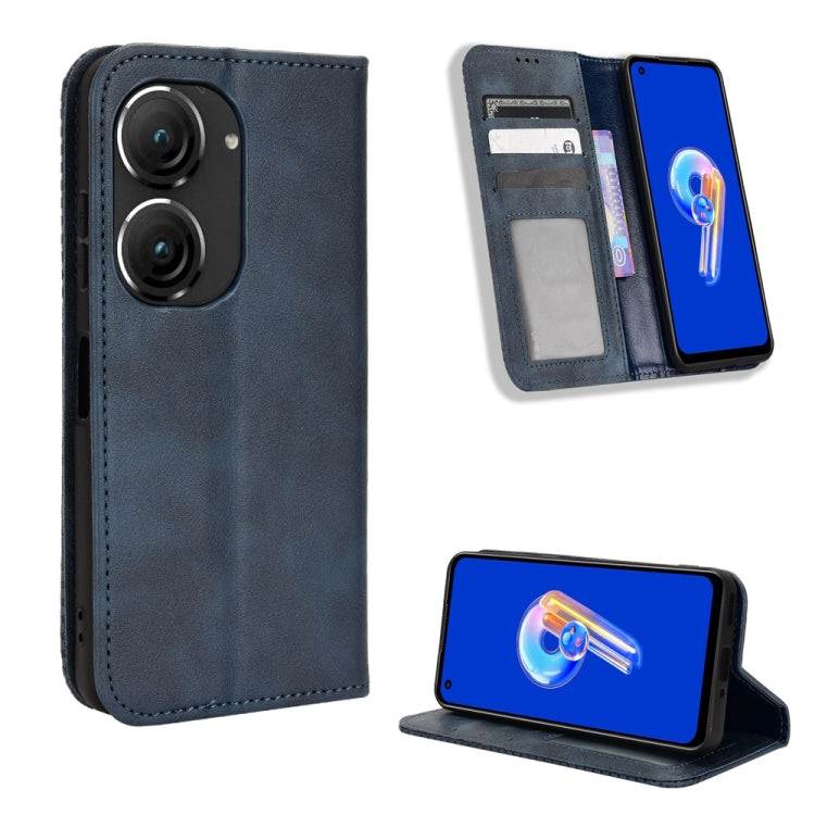 Custodia per telefono in pelle con trama retrò con fibbia magnetica, For Tecno Pova3, For Tecno Spark 9 Pro, For ASUS ROG Phone 6 / 6 Pro, For ASUS Zenfone 9, For Huawei nova Y90, For Cubot X50