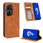 Custodia per telefono in pelle con trama retrò con fibbia magnetica, For Tecno Pova3, For Tecno Spark 9 Pro, For ASUS ROG Phone 6 / 6 Pro, For ASUS Zenfone 9, For Huawei nova Y90, For Cubot X50
