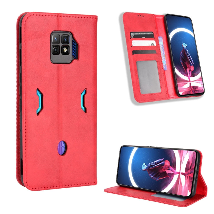 Custodia per telefono in pelle con trama retrò con fibbia magnetica, For Honor X40i, For Samsung Galaxy Z Fold4 5G, For HotPepper Serrano3, For OnePlus 10T 5G / Ace Pro 5G, For ZTE Avid 589 Z5158, For ZTE Nubia Red Magic 7S Pro