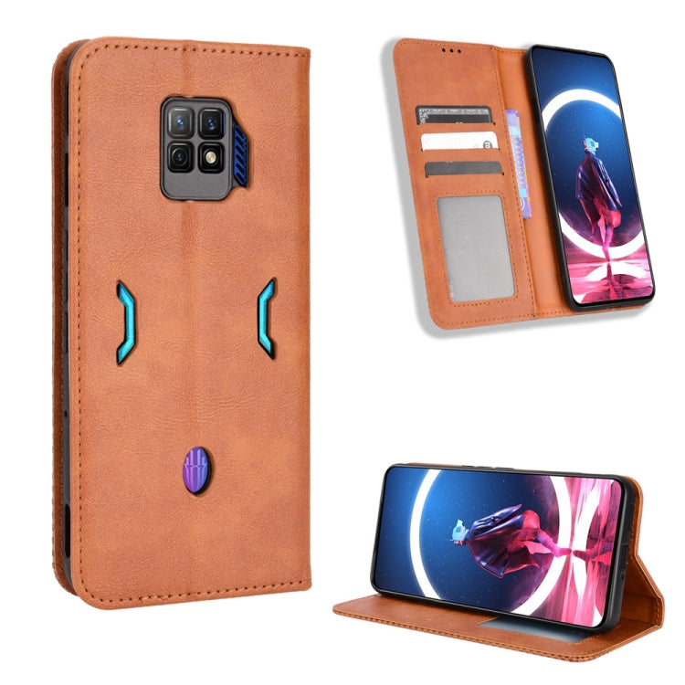 Custodia per telefono in pelle con trama retrò con fibbia magnetica, For Honor X40i, For Samsung Galaxy Z Fold4 5G, For HotPepper Serrano3, For OnePlus 10T 5G / Ace Pro 5G, For ZTE Avid 589 Z5158, For ZTE Nubia Red Magic 7S Pro
