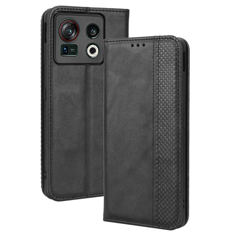 Custodia per telefono in pelle con trama retrò con fibbia magnetica, For ZTE Nubia Z40S Pro, For ZTE Axon 40 Pro