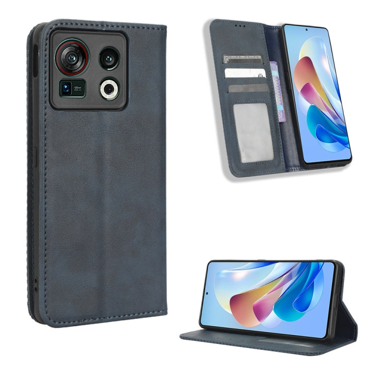 Custodia per telefono in pelle con trama retrò con fibbia magnetica, For ZTE Nubia Z40S Pro, For ZTE Axon 40 Pro