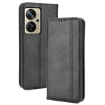 Custodia per telefono in pelle con trama retrò con fibbia magnetica, For ZTE Nubia Z40S Pro, For ZTE Axon 40 Pro
