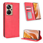 Custodia per telefono in pelle con trama retrò con fibbia magnetica, For ZTE Nubia Z40S Pro, For ZTE Axon 40 Pro