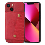 Custodia per telefono PU + TPU con slot per schede con doppia fibbia, For iPhone 14, For iPhone 14 Plus, For iPhone 14 Pro, For iPhone 14 Pro Max