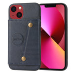 Custodia per telefono PU + TPU con slot per schede con doppia fibbia, For iPhone 14, For iPhone 14 Plus, For iPhone 14 Pro, For iPhone 14 Pro Max