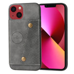 Custodia per telefono PU + TPU con slot per schede con doppia fibbia, For iPhone 14, For iPhone 14 Plus, For iPhone 14 Pro, For iPhone 14 Pro Max