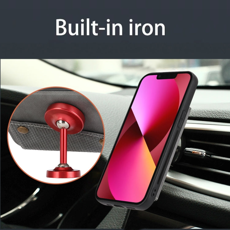 Custodia per telefono PU + TPU con slot per schede con doppia fibbia, For iPhone 14, For iPhone 14 Plus, For iPhone 14 Pro, For iPhone 14 Pro Max