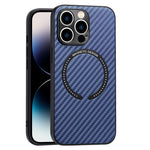 Custodia per telefono con texture in fibra di carbonio magnetica MagSafe, For iPhone 14, For iPhone 14 Plus, For iPhone 14 Pro, For iPhone 14 Pro Max, For iPhone 13
