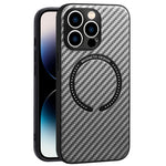 Custodia per telefono con texture in fibra di carbonio magnetica MagSafe, For iPhone 14, For iPhone 14 Plus, For iPhone 14 Pro, For iPhone 14 Pro Max, For iPhone 13