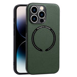 Custodia per telefono con texture in fibra di carbonio magnetica MagSafe, For iPhone 14, For iPhone 14 Plus, For iPhone 14 Pro, For iPhone 14 Pro Max, For iPhone 13