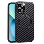 Custodia per telefono con texture in fibra di carbonio magnetica MagSafe, For iPhone 13 Pro, For iPhone 13 Pro Max, For iPhone 12, For iPhone 12 Pro, For iPhone 12 Pro Max