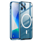 Custodia per telefono in metallo satinato con chiusura magnetica, For iPhone 11 Pro, For iPhone 12, For iPhone 12 Pro, For iPhone 12 Pro Max, For iPhone 13, For iPhone 13 Pro