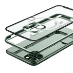 Custodia per telefono in metallo satinato con chiusura magnetica, For iPhone 11 Pro, For iPhone 12, For iPhone 12 Pro, For iPhone 12 Pro Max, For iPhone 13, For iPhone 13 Pro