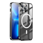 Custodia per telefono in metallo satinato con chiusura magnetica, For iPhone 11 Pro, For iPhone 12, For iPhone 12 Pro, For iPhone 12 Pro Max, For iPhone 13, For iPhone 13 Pro