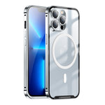 Custodia per telefono in metallo satinato con chiusura magnetica, For iPhone 11 Pro, For iPhone 12, For iPhone 12 Pro, For iPhone 12 Pro Max, For iPhone 13, For iPhone 13 Pro