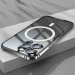 Custodia per telefono in metallo satinato con chiusura magnetica, For iPhone 13 Pro Max, For iPhone 14, For iPhone 14 Plus, For iPhone 14 Pro, For iPhone 14 Pro Max