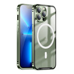 Custodia per telefono in metallo satinato con chiusura magnetica, For iPhone 13 Pro Max, For iPhone 14, For iPhone 14 Plus, For iPhone 14 Pro, For iPhone 14 Pro Max