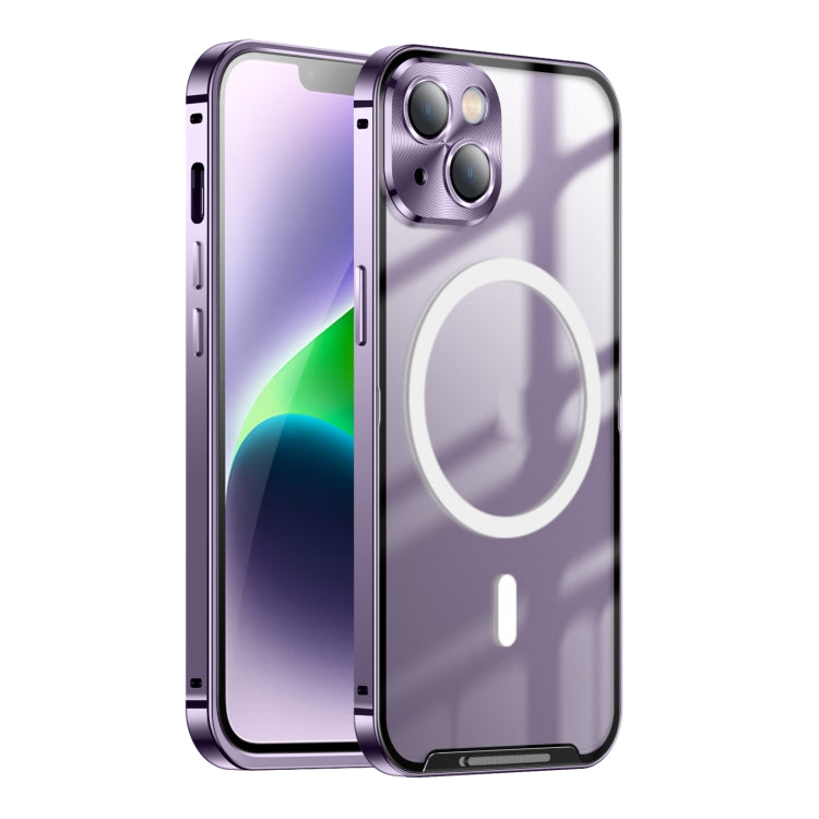 Custodia per telefono in metallo satinato con chiusura magnetica, For iPhone 13 Pro Max, For iPhone 14, For iPhone 14 Plus, For iPhone 14 Pro, For iPhone 14 Pro Max