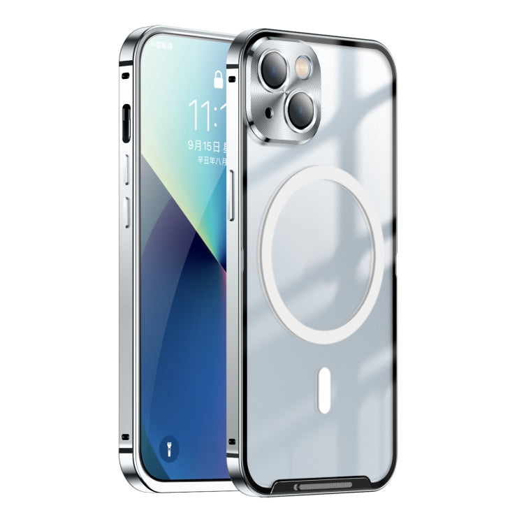 Custodia per telefono in metallo satinato con chiusura magnetica, For iPhone 13 Pro Max, For iPhone 14, For iPhone 14 Plus, For iPhone 14 Pro, For iPhone 14 Pro Max